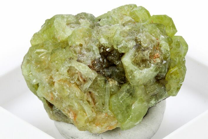 Lustrous Green Alumovesuvianite Crystal Cluster - Mali #305657